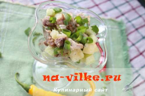 Салат зі смаженою куркою